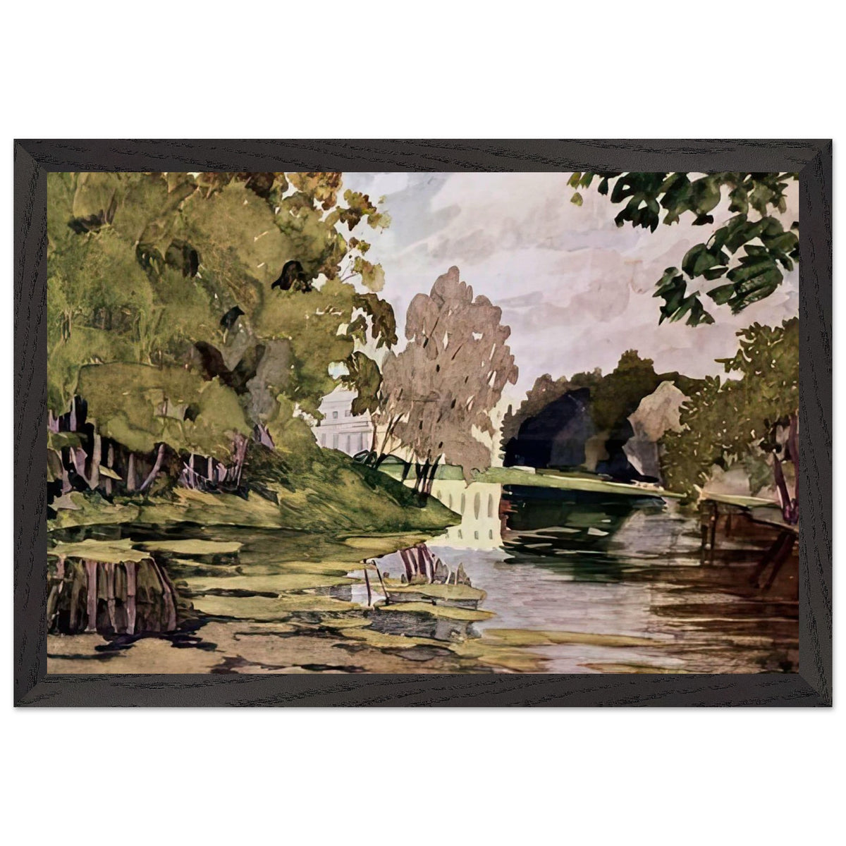 Alexander Palace in Detskoye Selo by Anna Ostroumova-Lebedeva, framed poster, view 2