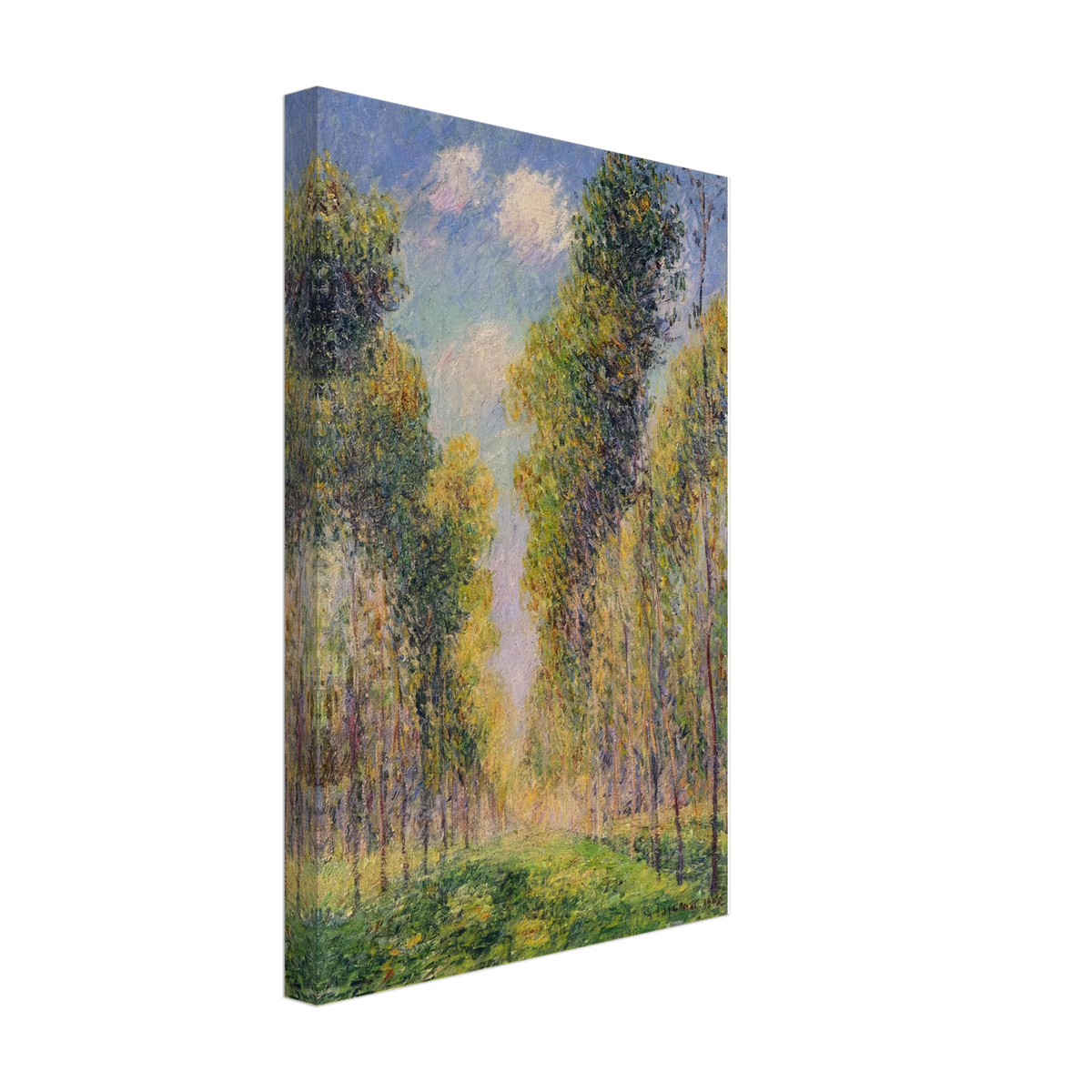 Alley of Poplars by Gustave Loiseau, canvas, view 2