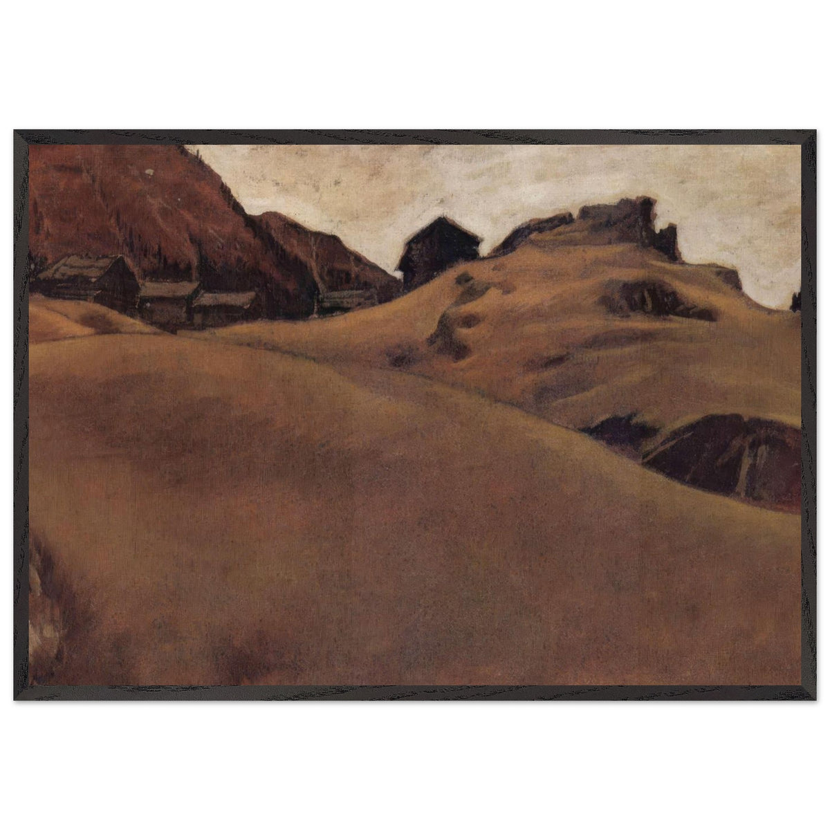 Almlandschaft Im Ötztal by Albin Egger-Lienz, framed poster, view 3
