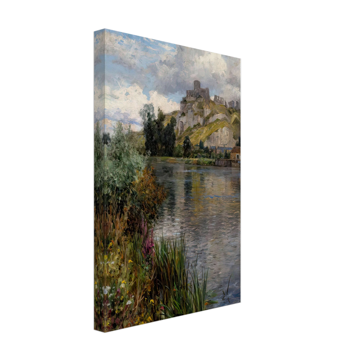 Along a River by Louis Aston Knight, canvas, view 2