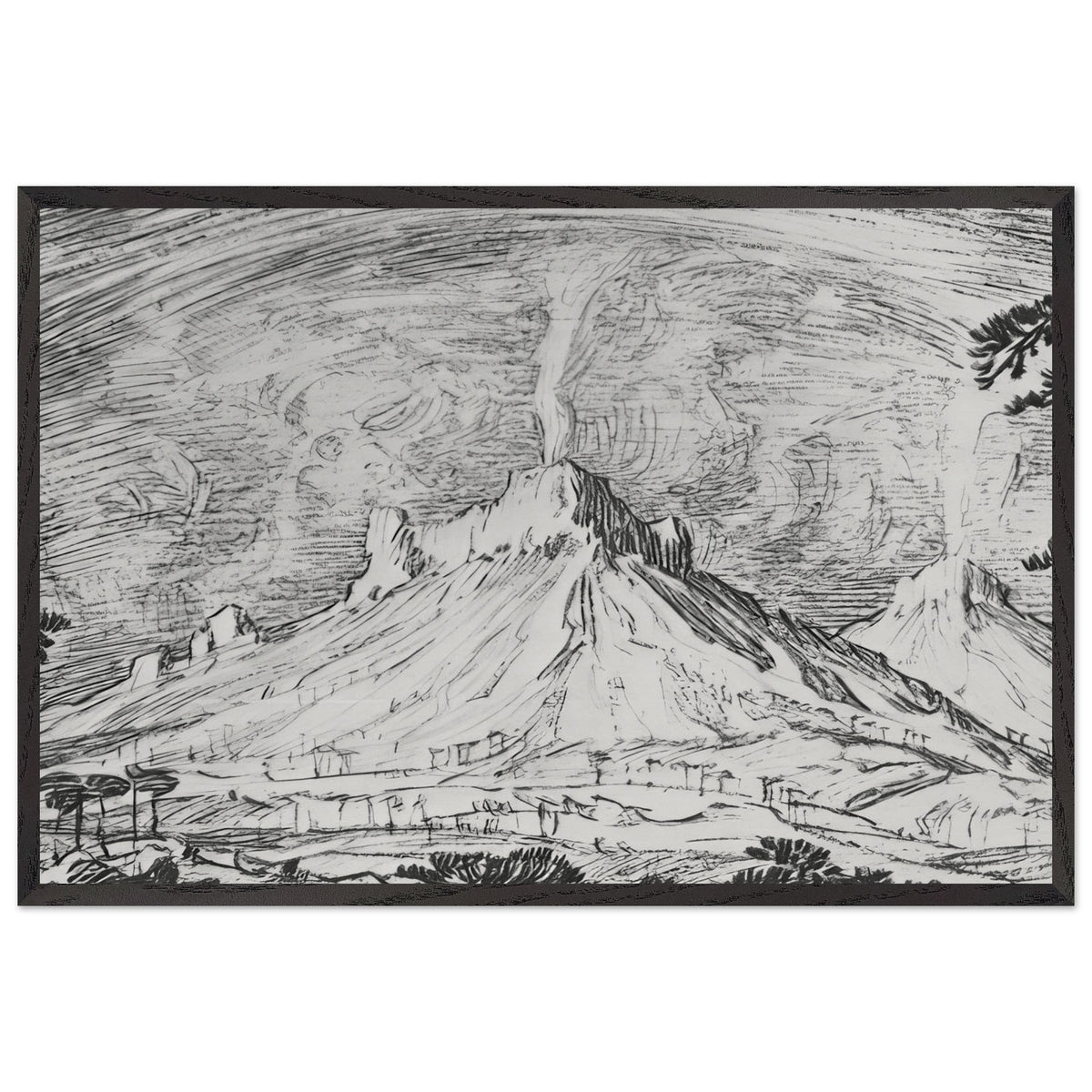 Altars in the Desert by Konstantin Bogaevsky, framed poster