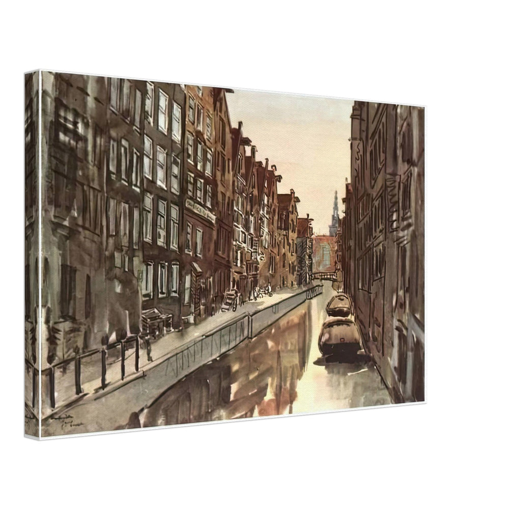 Amsterdam by Anna Ostroumova-Lebedeva, canvas