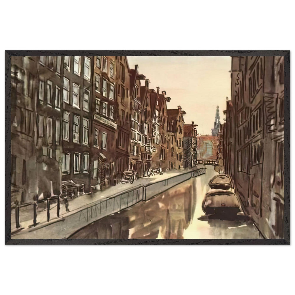 Amsterdam by Anna Ostroumova-Lebedeva, framed poster