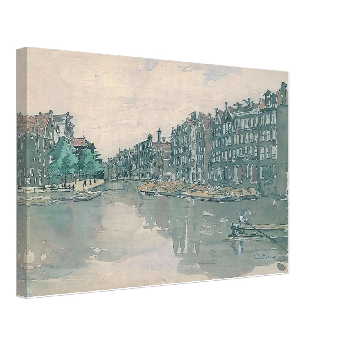 Amsterdam. The market of iron by Anna Ostroumova-Lebedeva, canvas