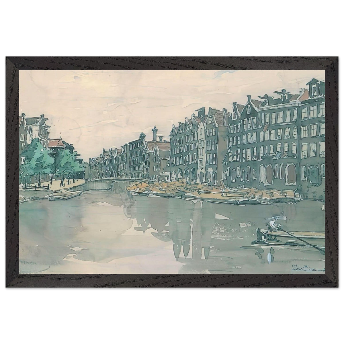 Amsterdam. The market of iron by Anna Ostroumova-Lebedeva, framed poster, view 2