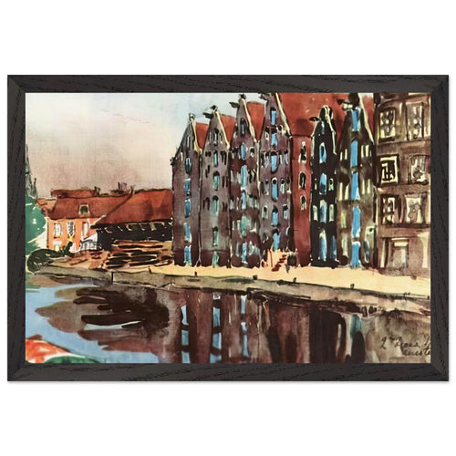 Amsterdam. The Old Warehouses by Anna Ostroumova-Lebedeva, framed poster, view 2