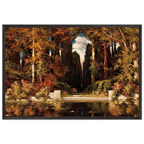 An Italianate Landscape by Vilhelms Purvitis, framed poster