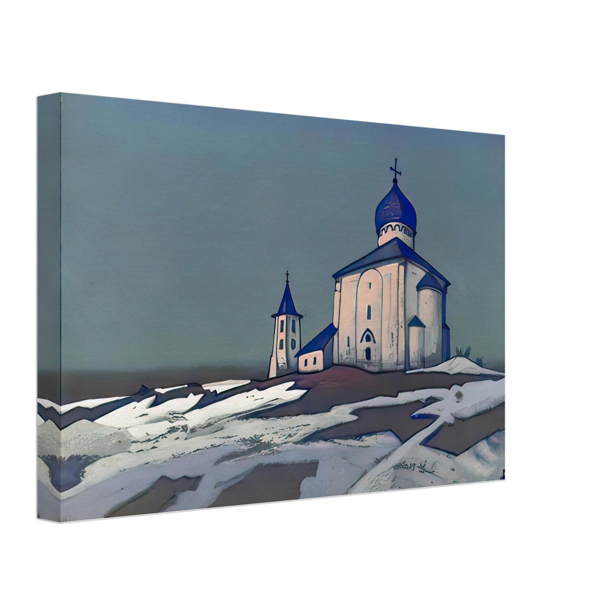 Ancient Novgorod (The Saviour Nereditsa) by Nicholas Roerich, canvas, view 2