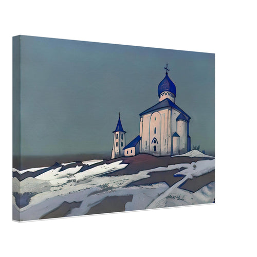 Ancient Novgorod (The Saviour Nereditsa) by Nicholas Roerich, canvas