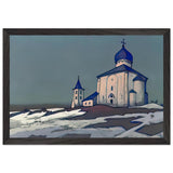 Ancient Novgorod (The Saviour Nereditsa) by Nicholas Roerich, framed poster, view 2