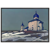 Ancient Novgorod (The Saviour Nereditsa) by Nicholas Roerich, framed poster, view 3