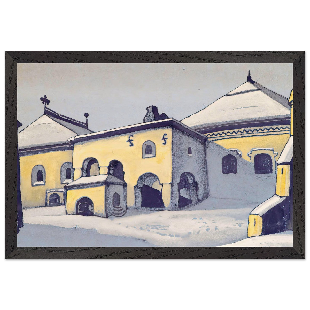Ancient Pskov by Nicholas Roerich, framed poster, view 2