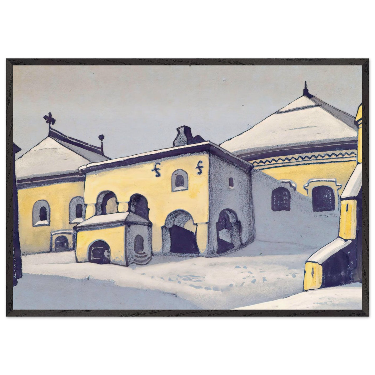 Ancient Pskov by Nicholas Roerich, framed poster, view 3