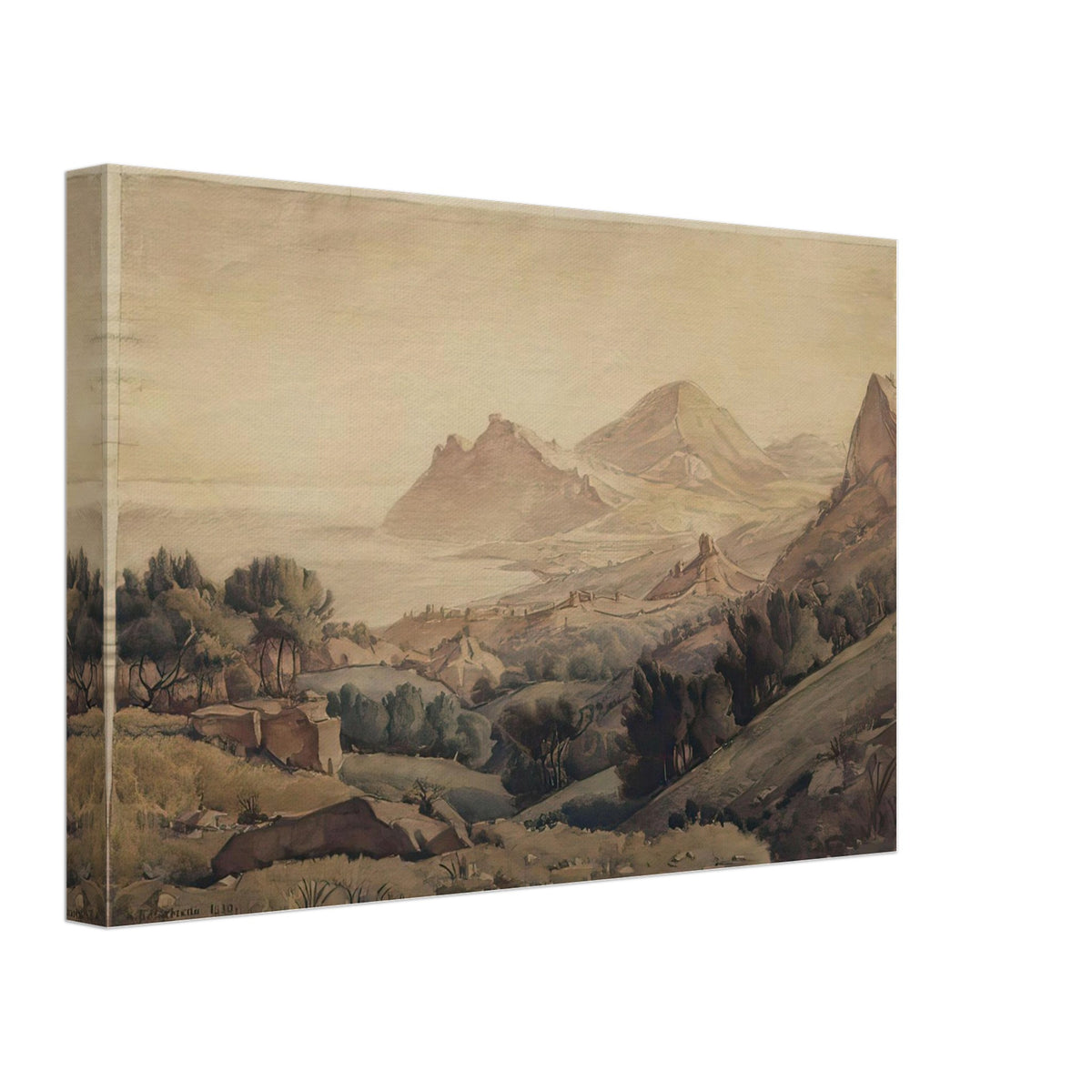 Ancient town by Konstantin Bogaevsky, canvas, view 2
