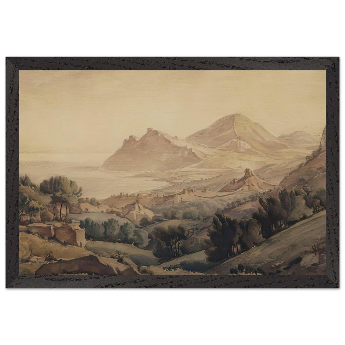 Ancient town by Konstantin Bogaevsky, framed poster, view 2