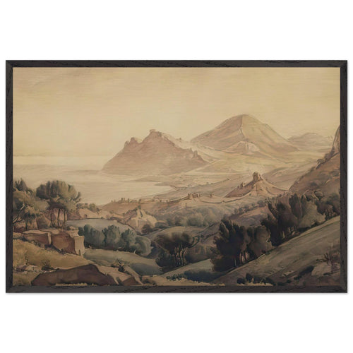 Ancient town by Konstantin Bogaevsky, framed poster