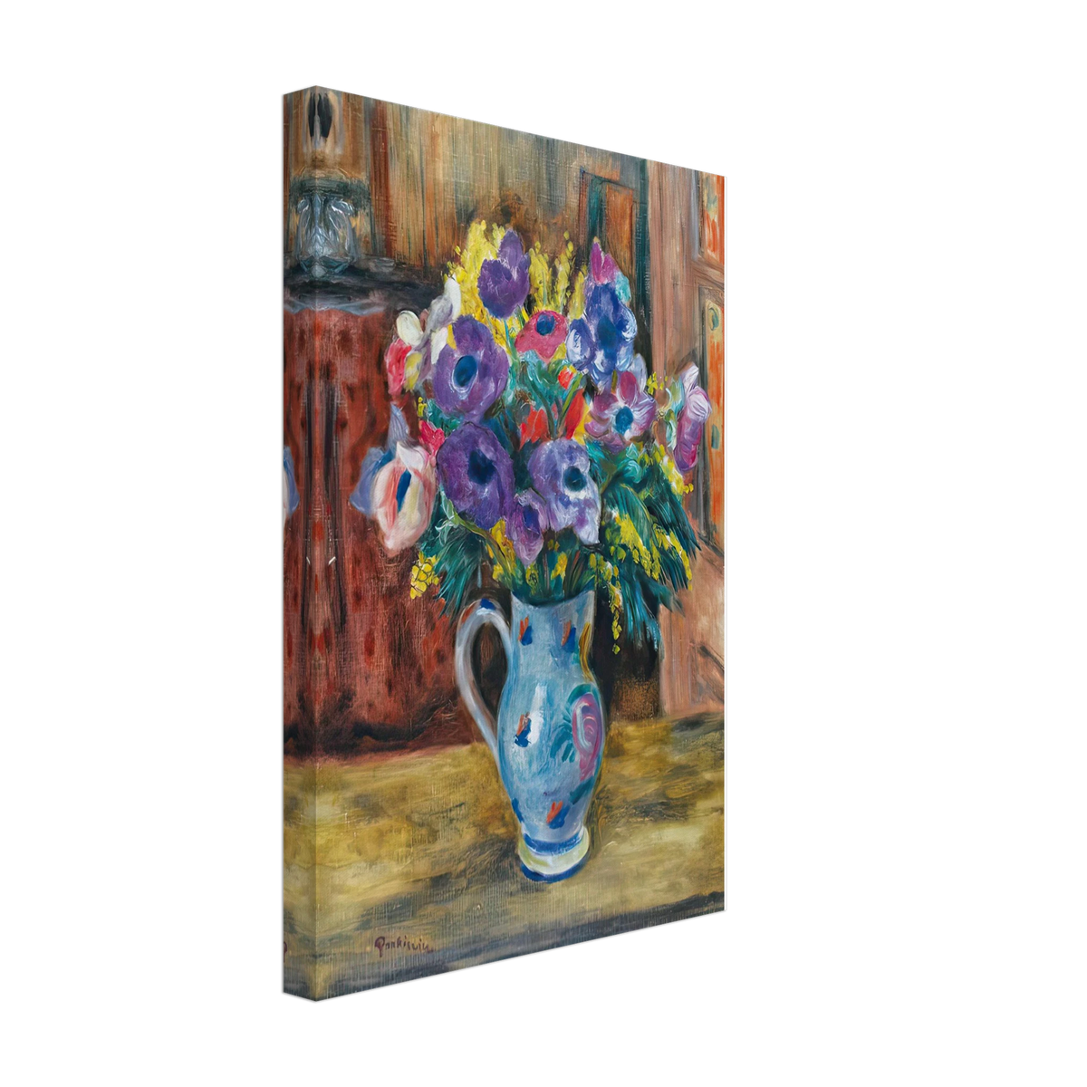 Anemony W Wazonie by Józef Pankiewicz, canvas, view 2