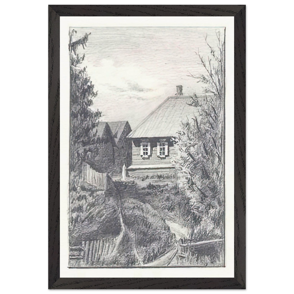 Approach to Gryzovo Village by Nicholas Roerich, framed poster, view 2