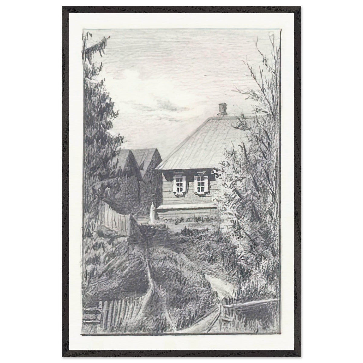 Approach to Gryzovo Village by Nicholas Roerich, framed poster