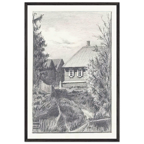 Approach to Gryzovo Village by Nicholas Roerich, framed poster