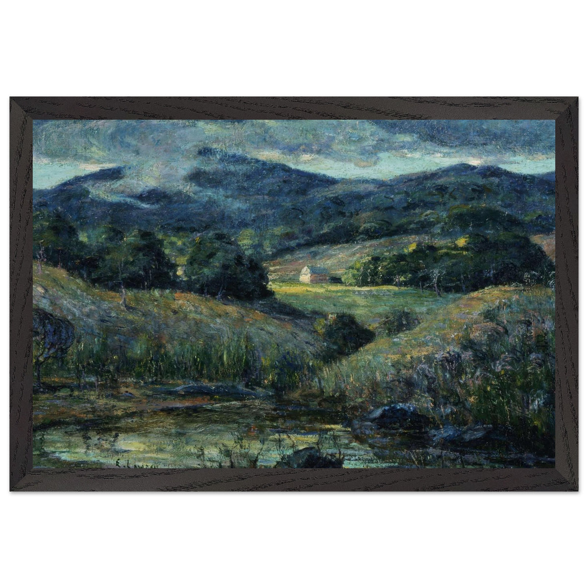 Approaching Storm by Ernest Lawson, framed poster, view 2