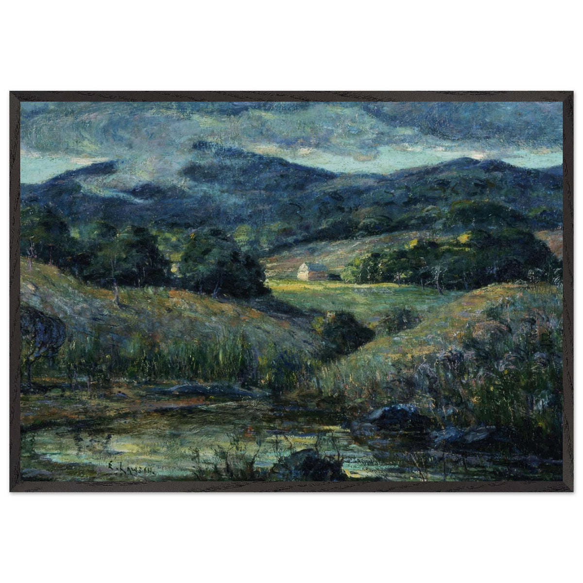 Approaching Storm by Ernest Lawson, framed poster, view 3