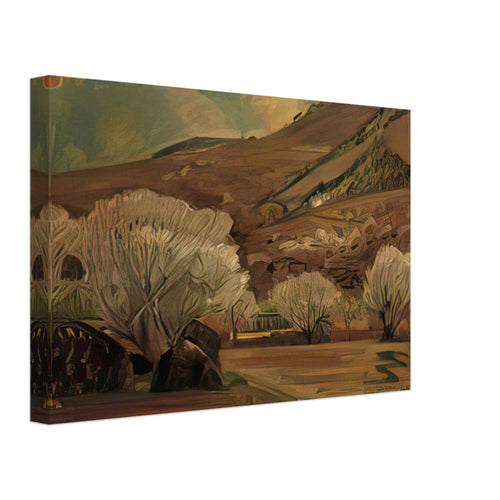Apricot Blossoms by Fujishima Takeji, canvas, view 2