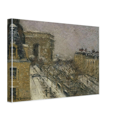 Arc de Triomphe in the Snow by Gustave Loiseau, canvas, view 2