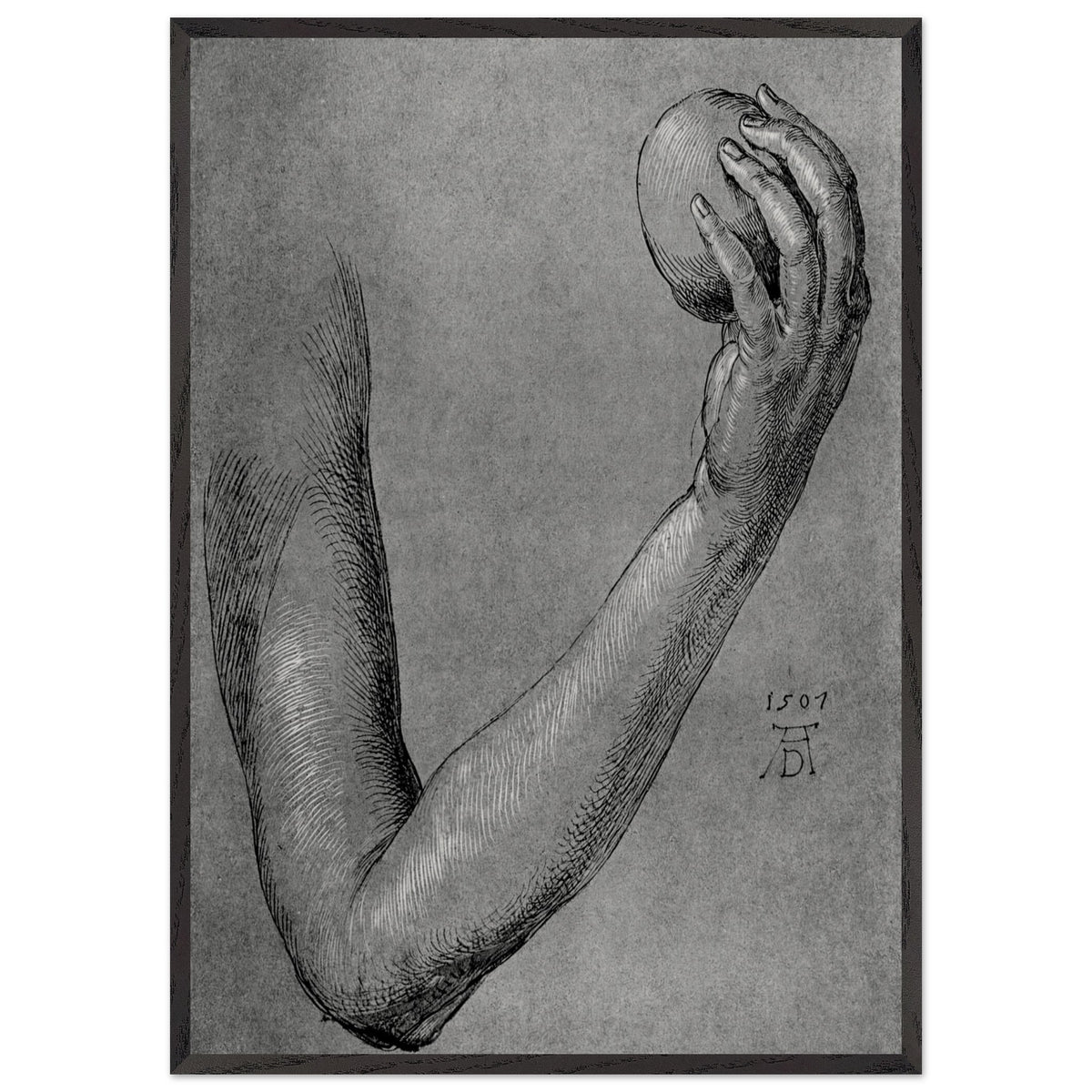 Arm of Eve by Albrecht Durer, framed poster, view 3