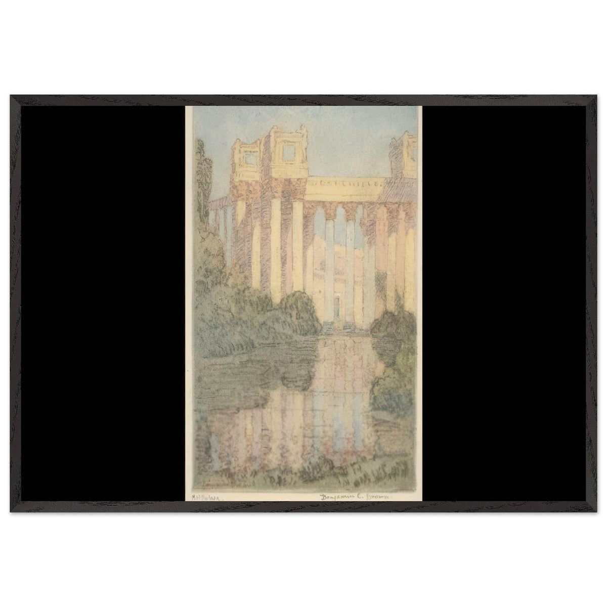 Art Palace, Reflections by Benjamin Brown, framed poster, view 3