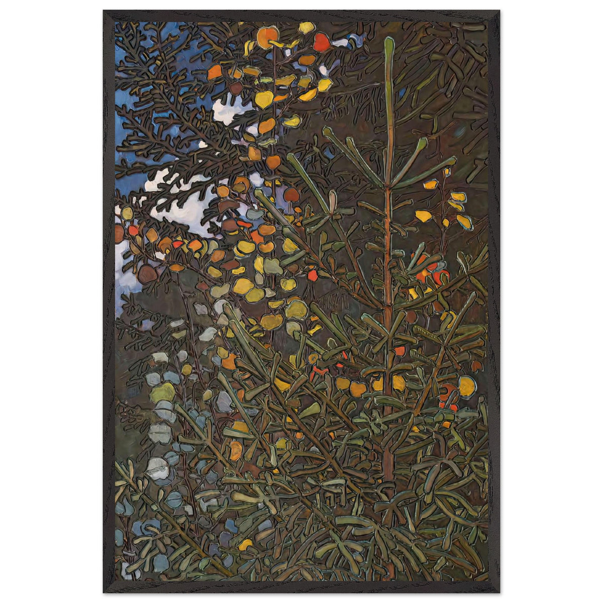 Aspen and Spruce by Maria Yakunchikova, framed poster