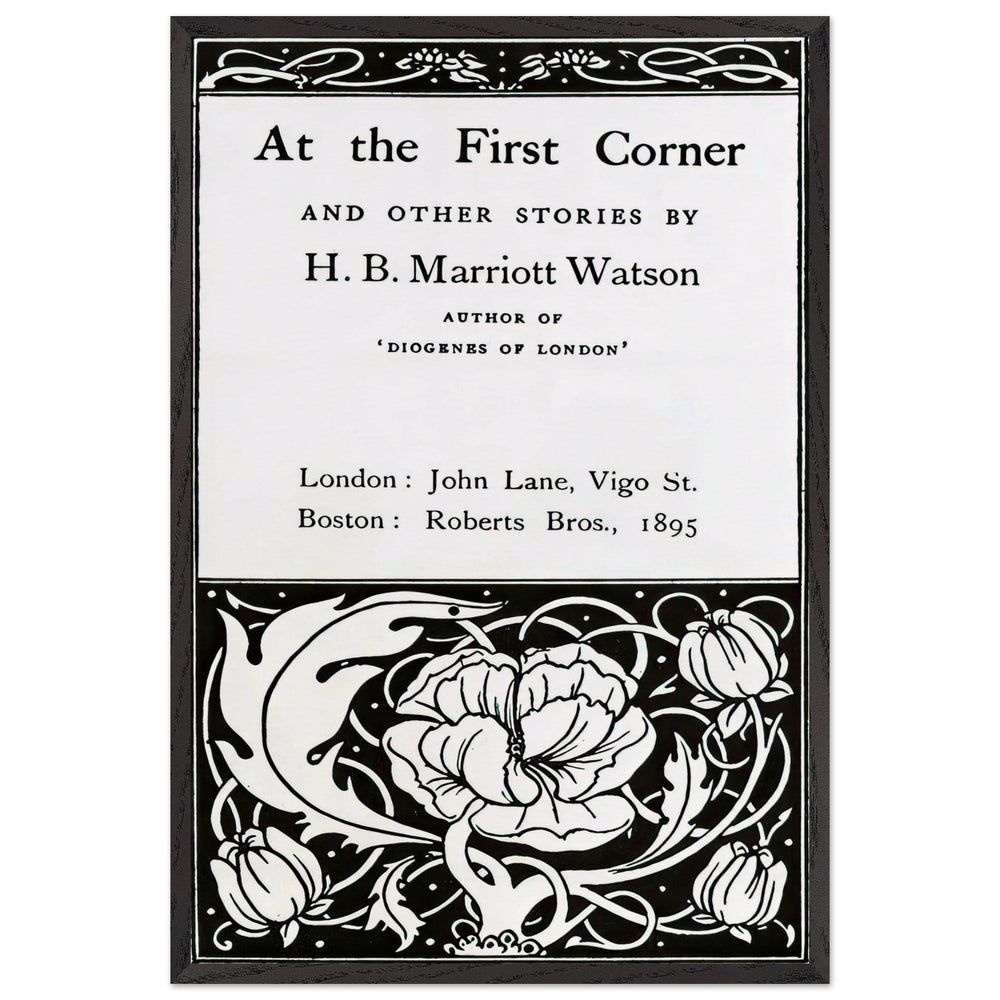 At the First Coner by Aubrey Beardsley, framed poster