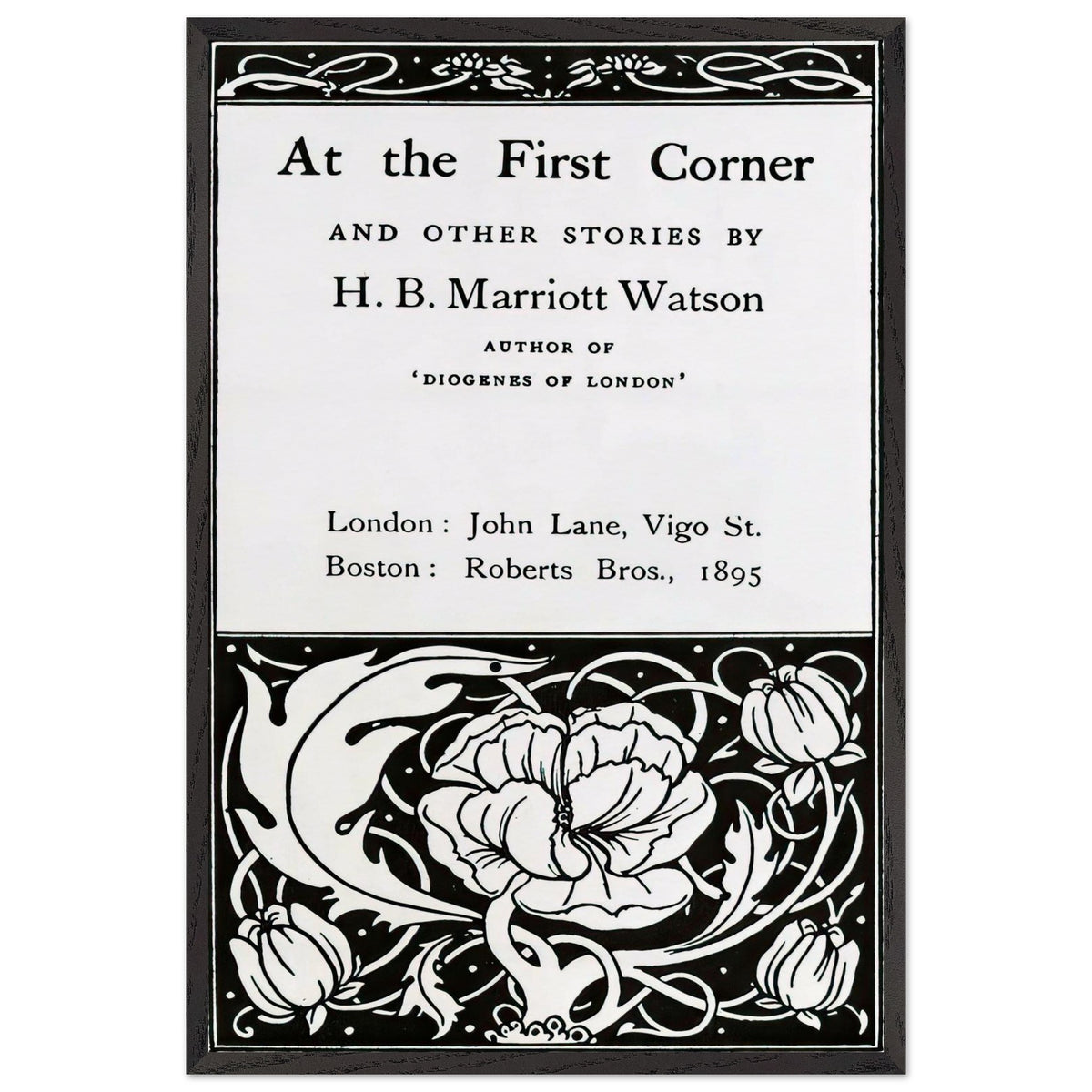 At the First Coner by Aubrey Beardsley, framed poster