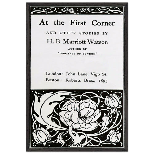 At the First Coner by Aubrey Beardsley, framed poster