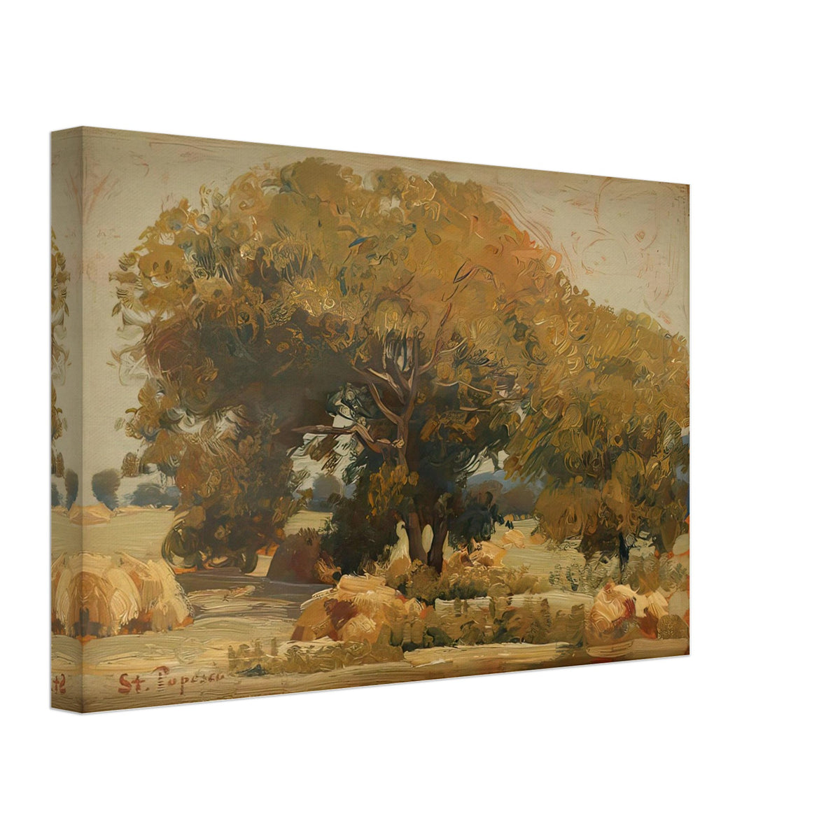 At the Shadow of Walnut Trees by Stefan Popescu, canvas, view 2
