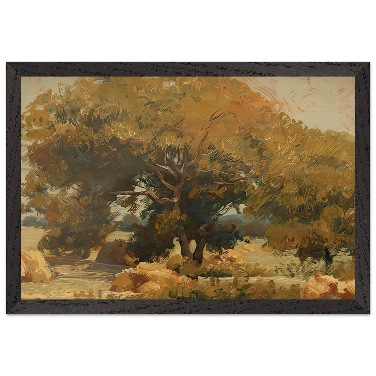 At the Shadow of Walnut Trees by Stefan Popescu, framed poster, view 2