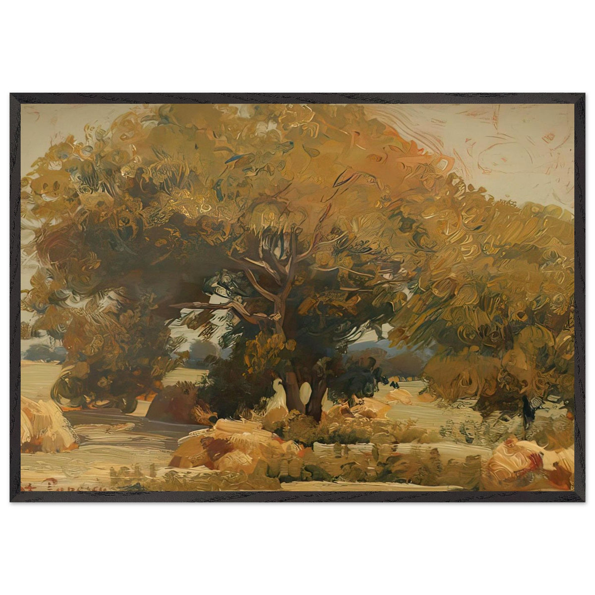 At the Shadow of Walnut Trees by Stefan Popescu, framed poster, view 3