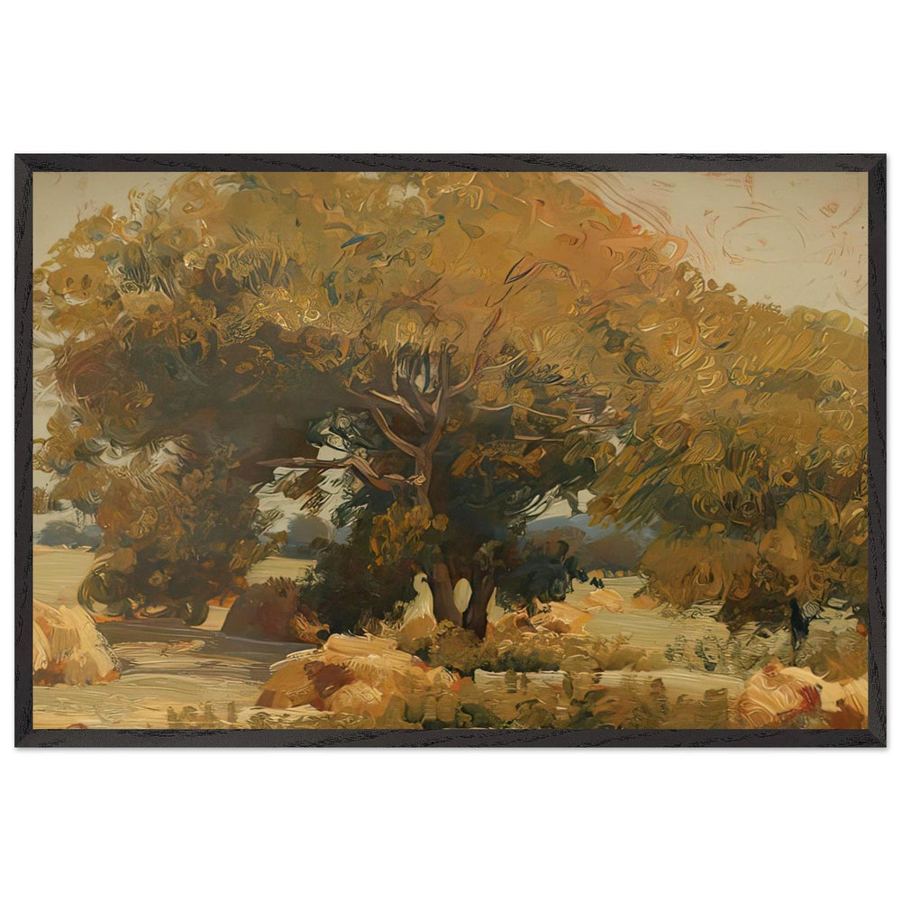 At the Shadow of Walnut Trees by Stefan Popescu, framed poster