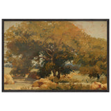 At the Shadow of Walnut Trees by Stefan Popescu, framed poster