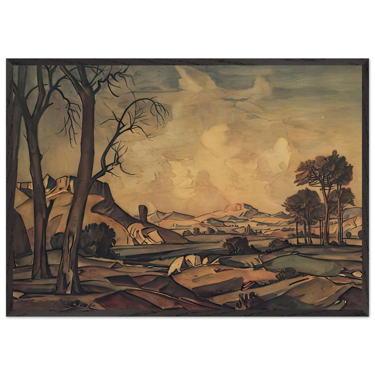 Autumn Evening by Konstantin Bogaevsky, framed poster, view 3