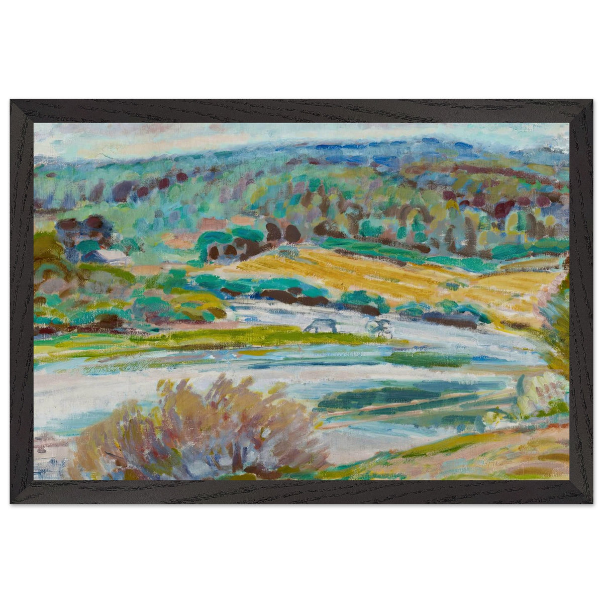 Autumn Landscape by Magnus Enckell, framed poster, view 2