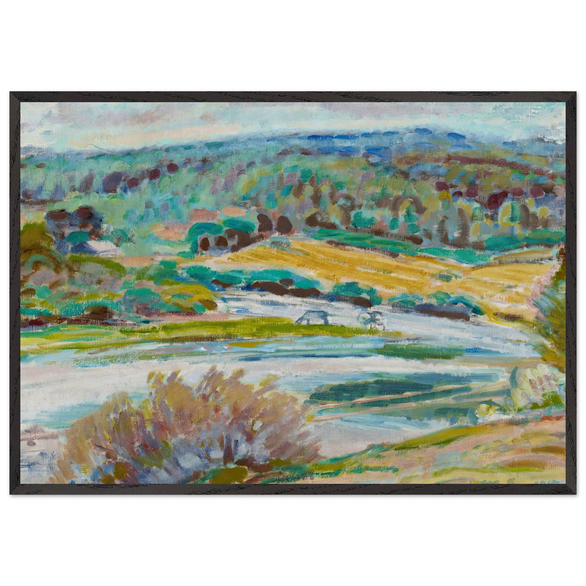 Autumn Landscape by Magnus Enckell, framed poster, view 3
