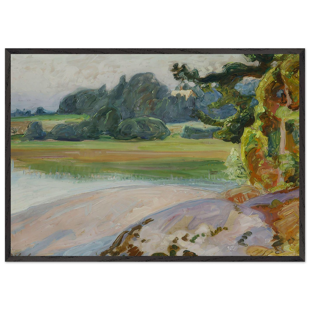 Autumn Landscape by Pekka Halonen, framed poster, view 3