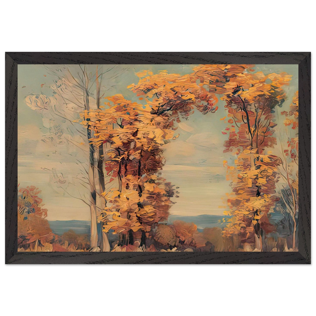 Autumn Landscape by Stefan Popescu, framed poster, view 2