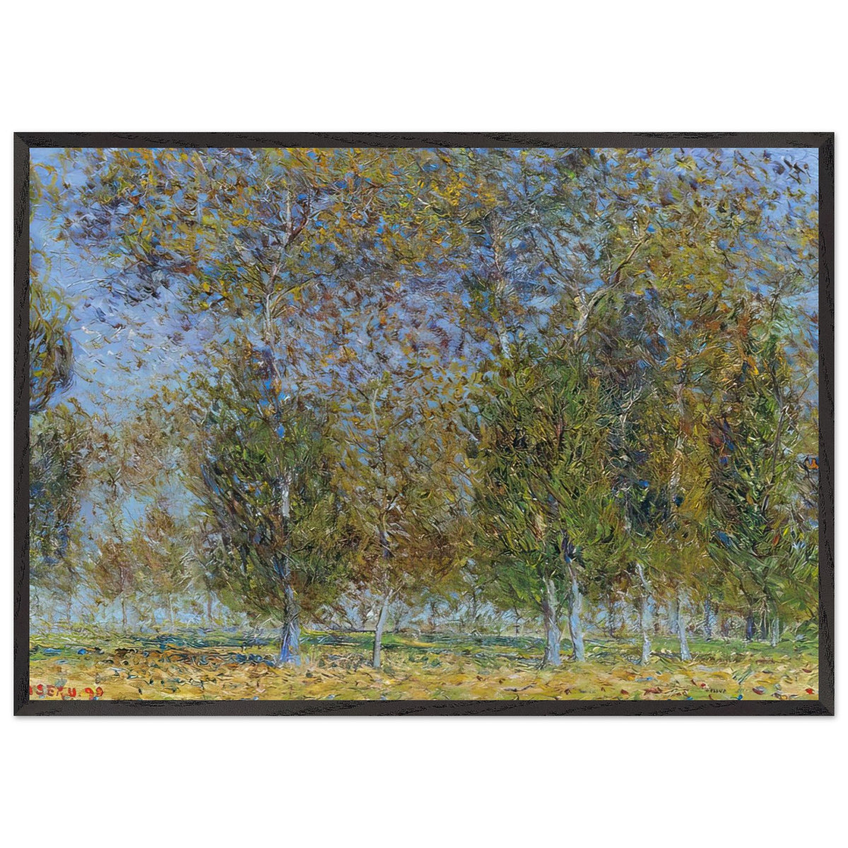 Autumn near Saint Cyr du Vaudreuil by Gustave Loiseau, framed poster, view 3