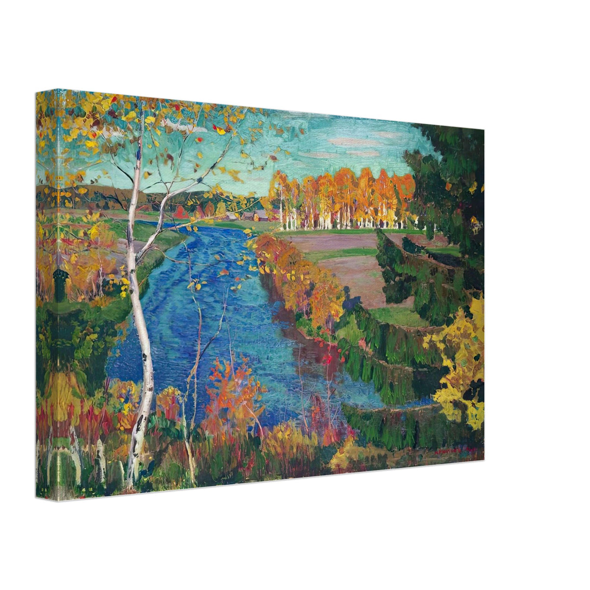 Autumn on the Tosna river by Arkady Rylov, canvas, view 2