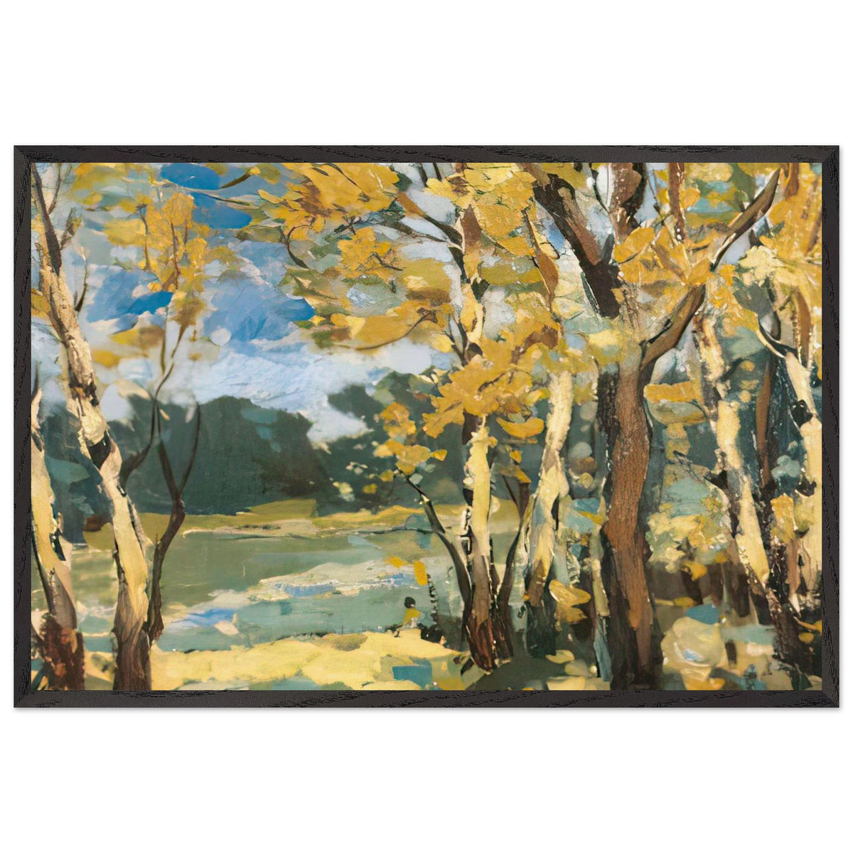 Autumn Woods by Stefan Luchian, framed poster