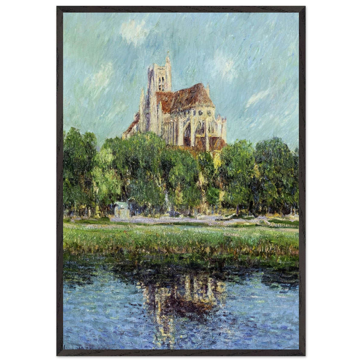 Auxerre Cathedral by Gustave Loiseau, framed poster, view 3