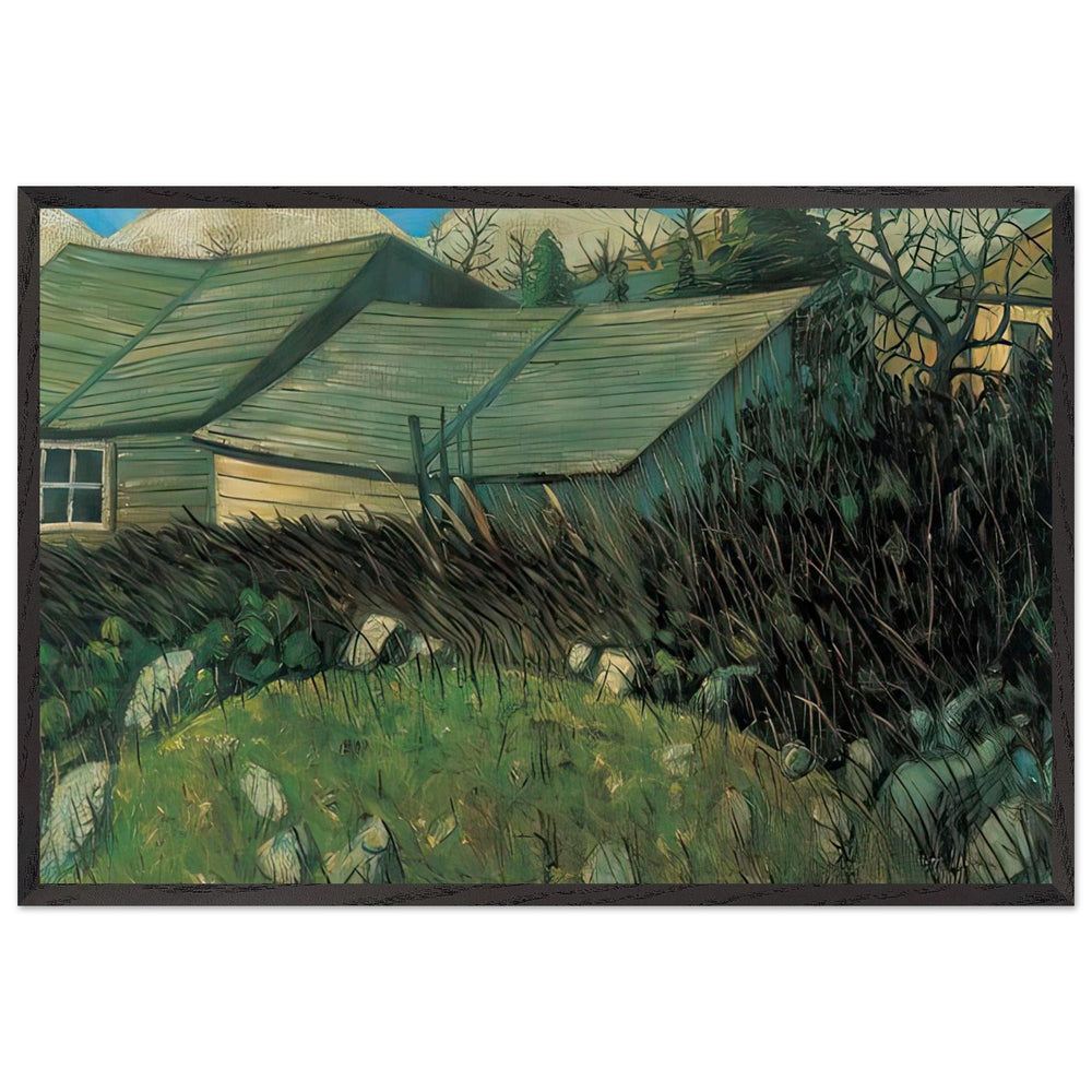 Backyard by Istvan Nagy, framed poster
