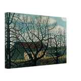 Bald Trees with Houses by Istvan Nagy, canvas, view 2